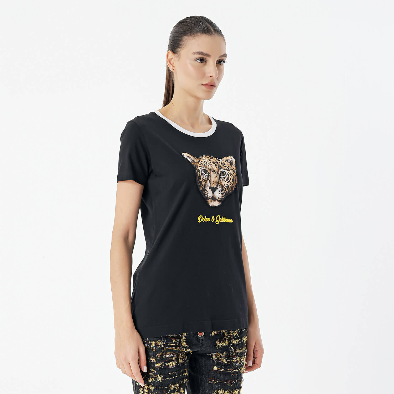 Dolce&Gabbana - Black Tiger Print Tshirt